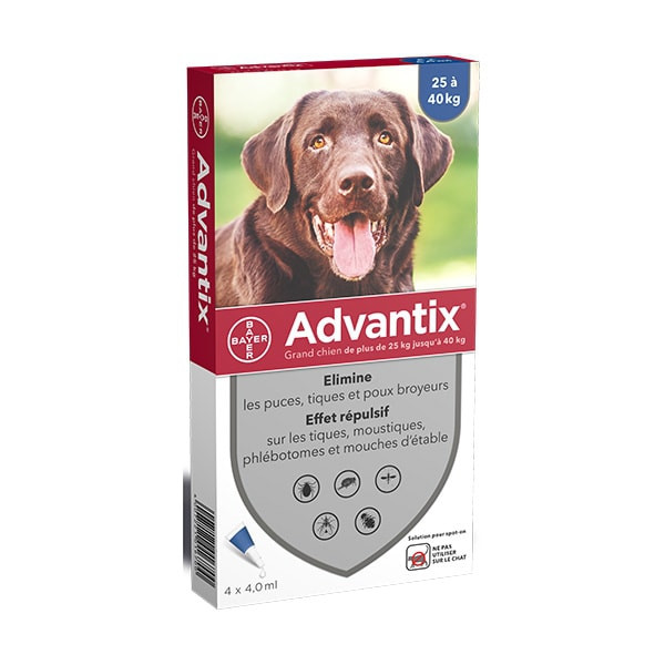 Advantix Grand Chien (25-40 kg) - Pack 12 pipettes