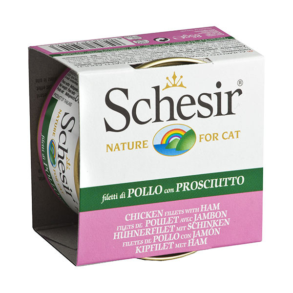 Schesir Gelée Filet de Poulet & Jambon pour Chat - 85 g