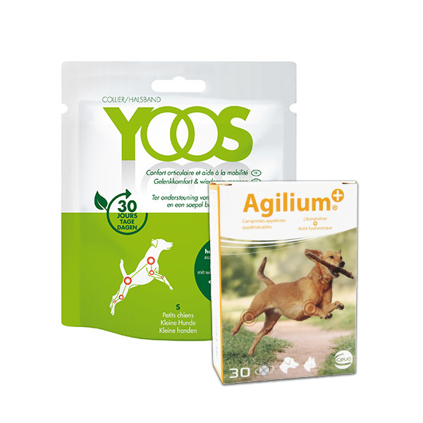 Pack Confort Articulaire Chien (S) - Agilium Plus 30 cps + 1 Collier Yoos