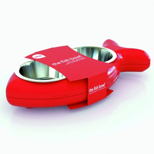 Plateau Gamelles pour Chat - Rouge