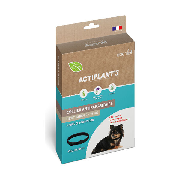 ActiPlant'3 Collier Insectifuge Antiparasitaire - Petit Chien (2 à 15 kg)