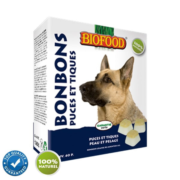 Biofood Maxi Bonbons à l'Ail Chien - 40 pièces
