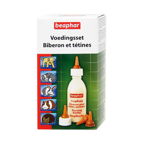 Beaphar Biberon et Tétines + Brosse à Nettoyer