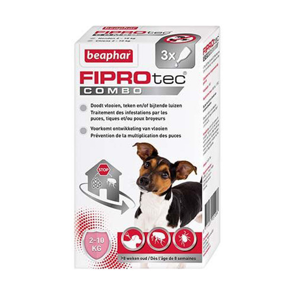 Beaphar FIPROtec Combo - Petit Chien (2 à 10 kg) 3 pipettes