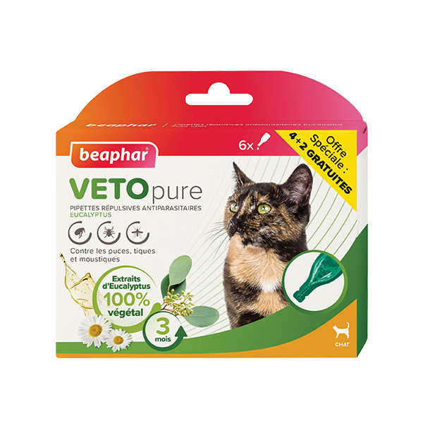 Beaphar "Vetopure" Antiparasitaire pour Chat - 3 pipettes