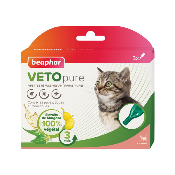 Beaphar "Vetopure" Antiparasitaire pour Chaton - 3 pipettes