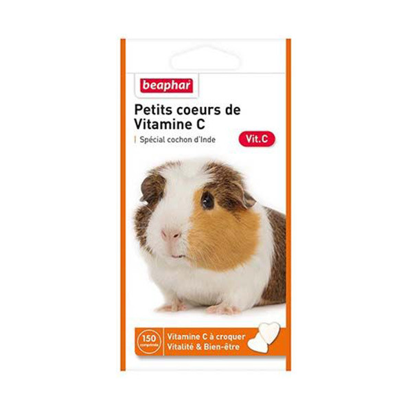 Beaphar Petits Coeurs Vitamine C pour Cochon d'Inde - 150 cps