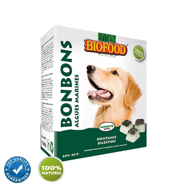 Biofood Maxi Bonbons aux Algues Marines Chien - 40 pièces