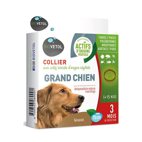 Biovetol Collier Insectifuge pour Grand Chien > 15 kg
