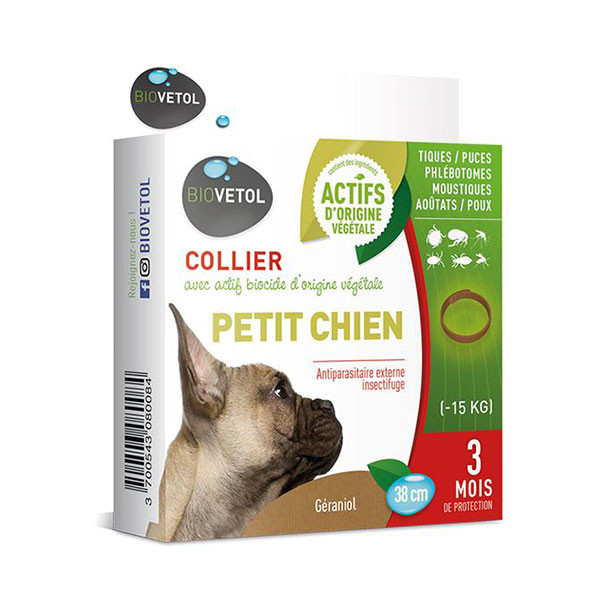  Biovetol Collier Insectifuge pour Petit Chien < 15 kg