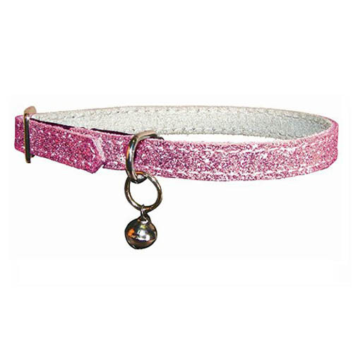 Bobby Collier Pailleté Rose pour Chat