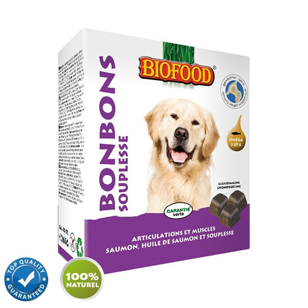 Biofood Bonbons Souplesse Chien - 40 pièces