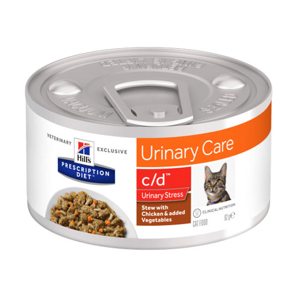 Hill's Feline c/d Urinary Stress Mijoté au Poulet et aux Légumes - 24 x 82 gr