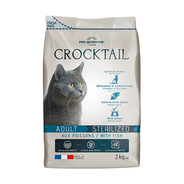 Flatazor Pro-Nutrition Crocktail Chat Sterilized Poissons - 2 Kg