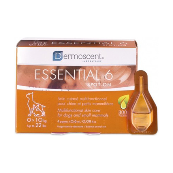 Dermoscent Essential 6 Spot-On pour Chien & Lapin - (< 10 Kg) 4 pipettes
