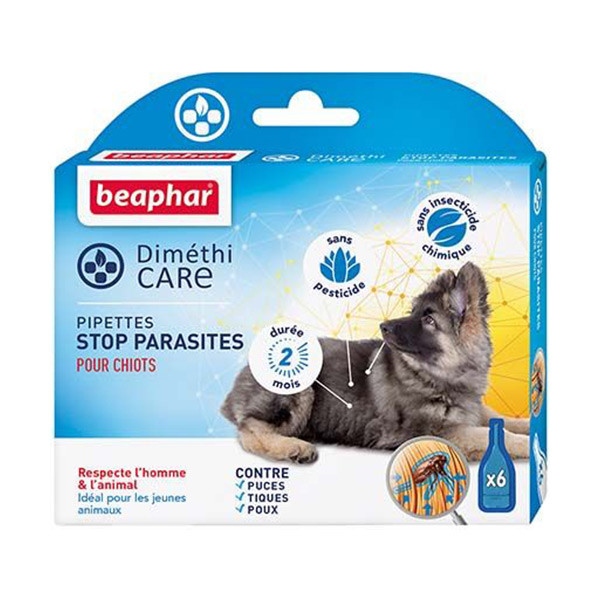 Beaphar "Diméthi Care" Stop Parasites pour Chiot - 6 pipettes