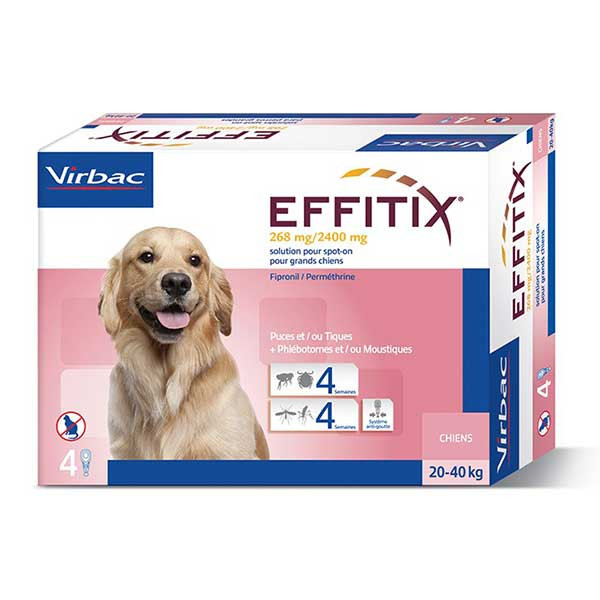 Effitix Spot-On Grand Chien (20-40 kg) - 4 pipettes