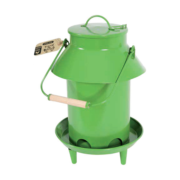 Zolux Mangeoire Broc en Métal avec Toit - Verte