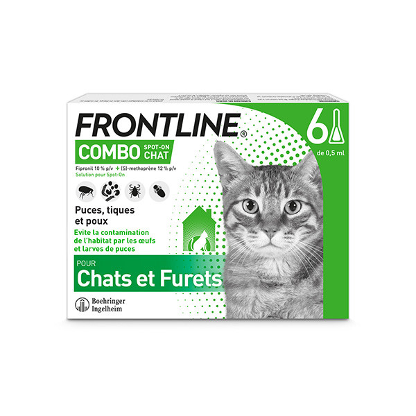 Fronline Combo Anti-Puces et Anti-Tiques pour Chat 6 Pipettes