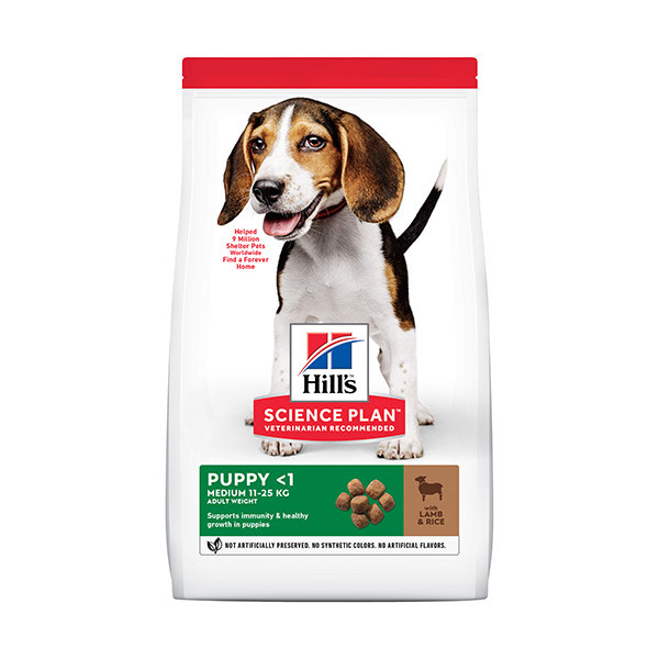 Hill's Science Plan Canine Puppy Medium Agneau & Riz - 14 Kg