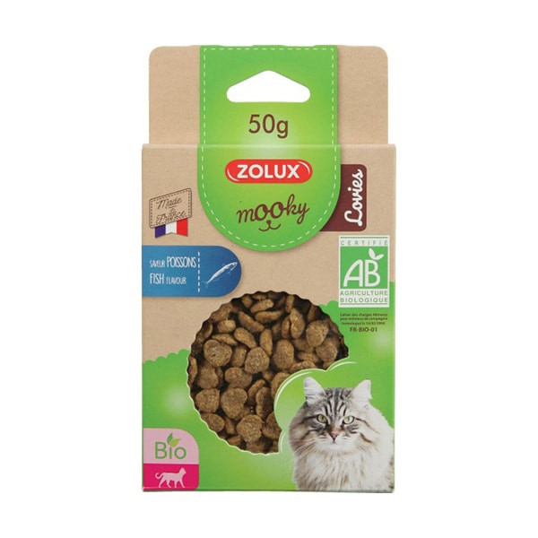 Zolux "Mooky" Friandises Bio au Poisson pour Chat - 50 g