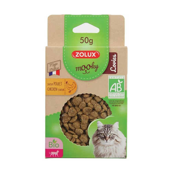 Zolux "Mooky" Friandises Bio au Poulet pour Chat - 50 g