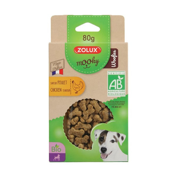 Zolux "Mooky" Friandises Bio au Poulet pour Chien - 80 g