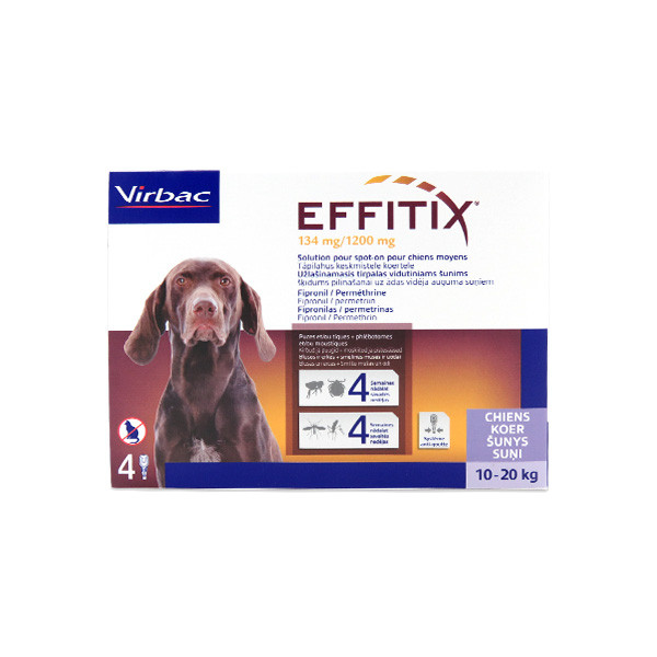 Effitix Spot-On Moyen Chien (10-20 kg) - 4 pipettes