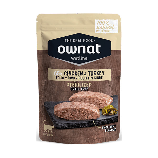 Ownat Wetline Cat Sterilized Poulet & Dinde - 85 g