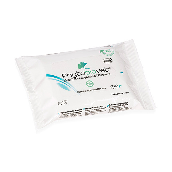 Phytobiovet - 20 Lingettes Nettoyantes Bio