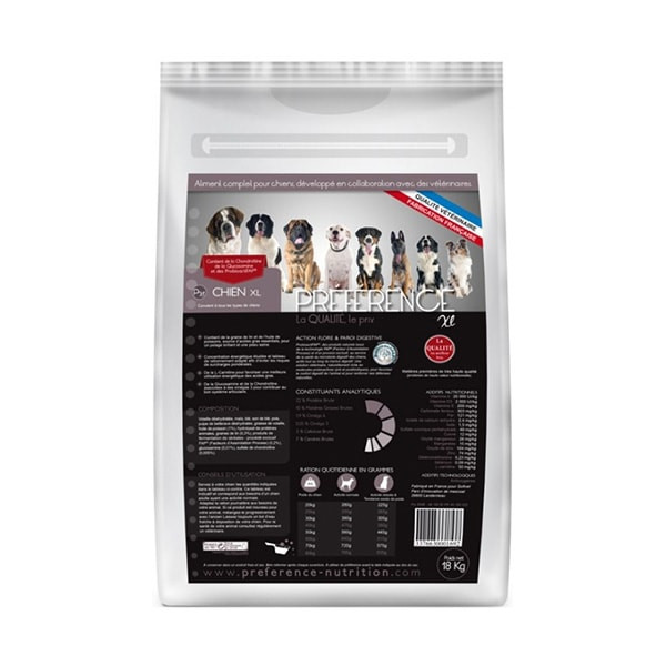 Préférence Chien XL - 18 kg