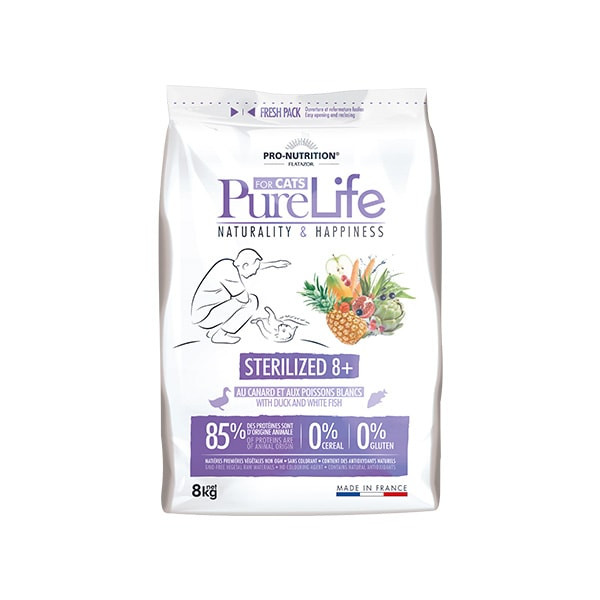 Flatazor PureLife Cat Sterilized 8+ - 8kg