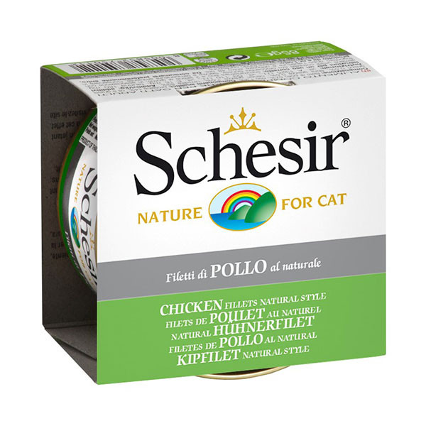 Schesir Filet de Poulet au Naturel pour Chat - 85 g