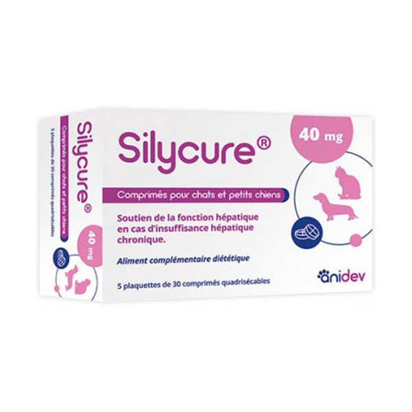 Silycure 40 mg pour Petits Chien et Chat - 150 cps