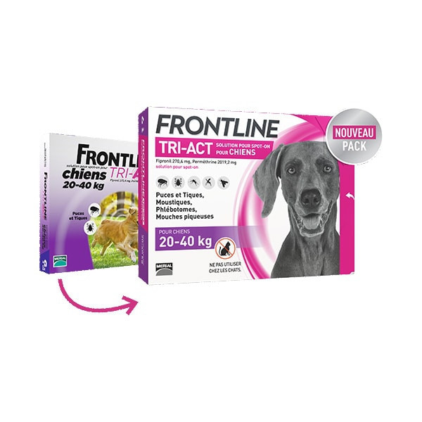 Frontline Tri-Act L Grand Chien (20-40 kg) - 6 pipettes